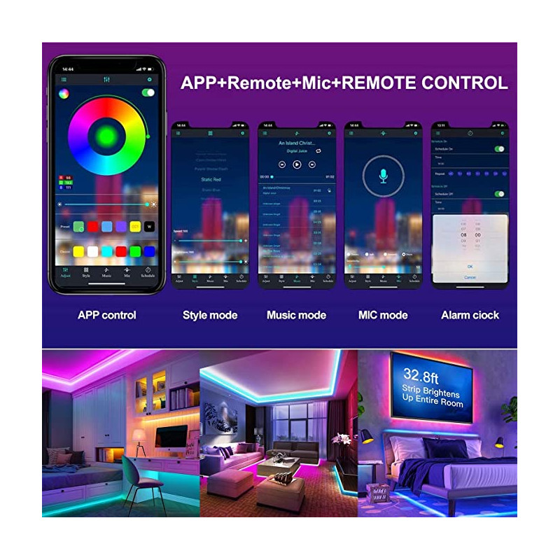 Smart RGB LED Strip Mobile App and Music Sync Mauritius