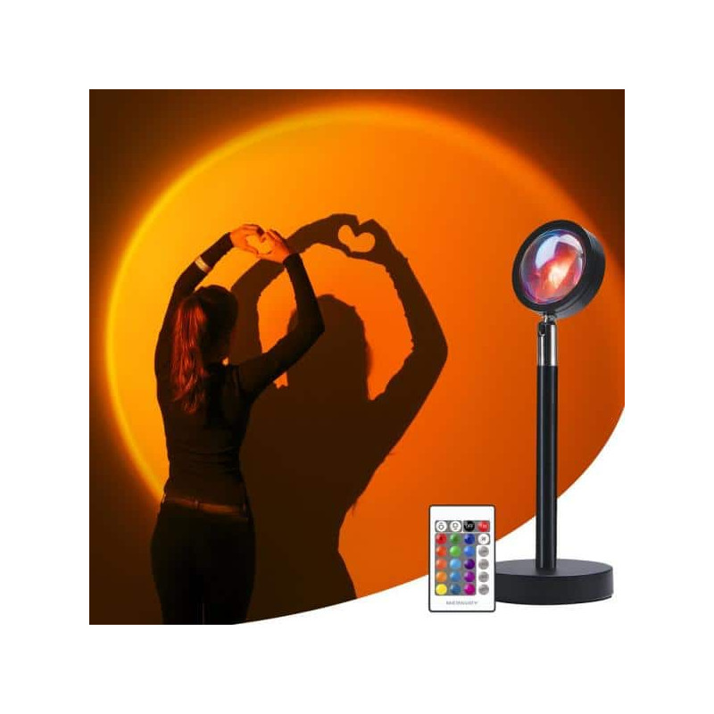 LED Sunset Lamp Projector Sun Set Light with Remote